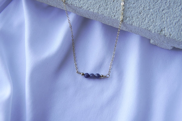 SEPTEMBER-Sapphire birthstone necklace