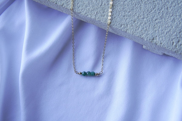 MAY-Emerald birthstone necklace